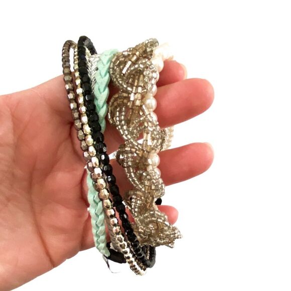 Beaded Rope Elastic Hair Bands Bundle - Picture 5 of 6